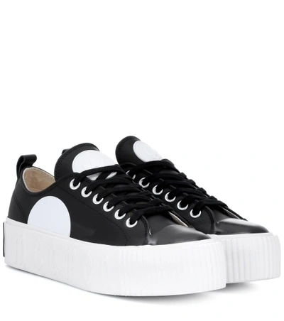 Shop Mcq By Alexander Mcqueen Leather Platform Sneakers In Black