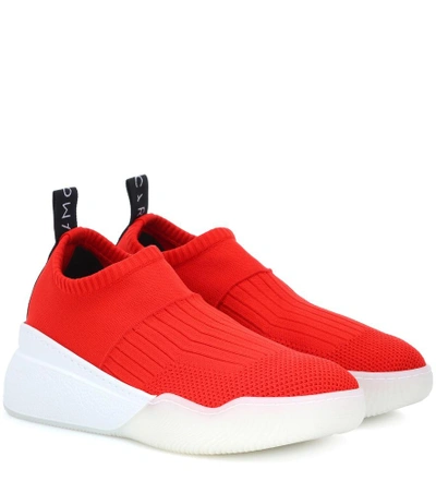 Shop Stella Mccartney Loop Low Top Sneakers In Red