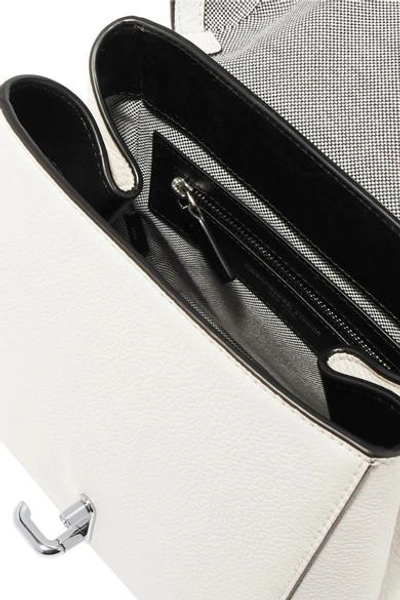 Shop Alexander Wang Hook Mini Smooth And Textured-leather Backpack In White