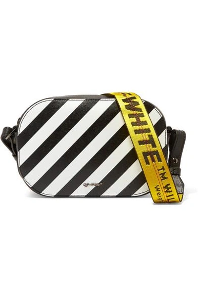 Shop Off-white Striped Textured-leather Camera Bag