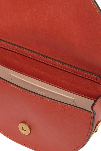 Shop Chloé Nile Bracelet Mini Leather Shoulder Bag In Red