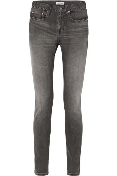 Shop Balenciaga Mid-rise Skinny Jeans In Black
