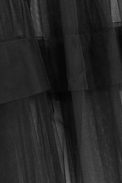 Shop Molly Goddard Eve Ruffled Tulle Dress In Black