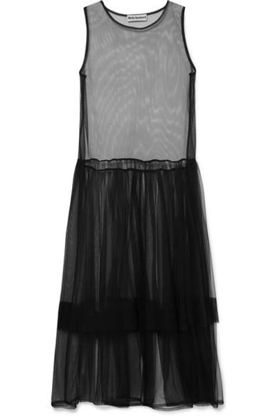 Shop Molly Goddard Eve Ruffled Tulle Dress In Black