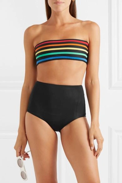 Shop Tm Rio Milagres Striped Bikini Briefs In Black