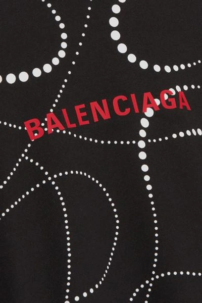 Shop Balenciaga Printed Jersey And Silk-jacquard Turtleneck Dress