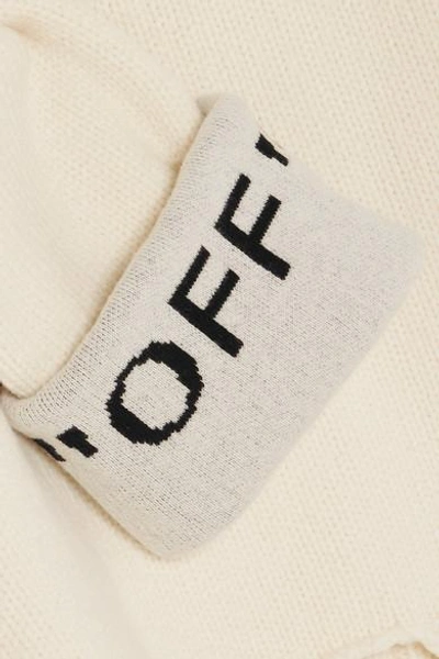 Shop Off-white Intarsia Wool-blend Sweater