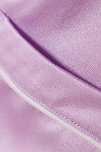 Shop Olivia Von Halle Coco Silk-satin Pajama Set In Lilac