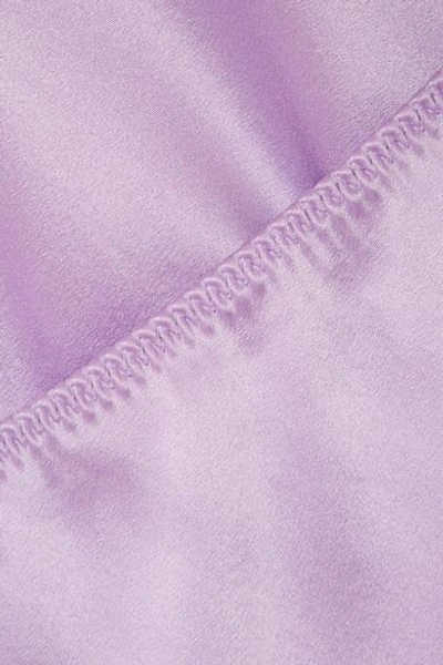 Shop Olivia Von Halle Bella Silk-satin Pajama Set In Lilac