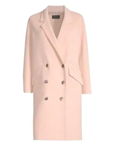 Shop The Kooples Double Faced Wool Coat In Pink