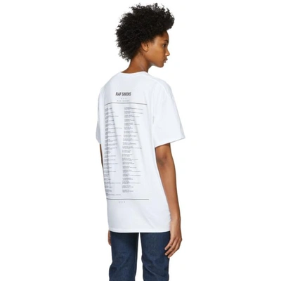 Shop Raf Simons White Tour Regular Fit T-shirt In 00010 White