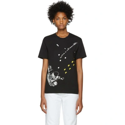 Shop Raf Simons Black Astronaut Slim Fit T-shirt In 00099 Black