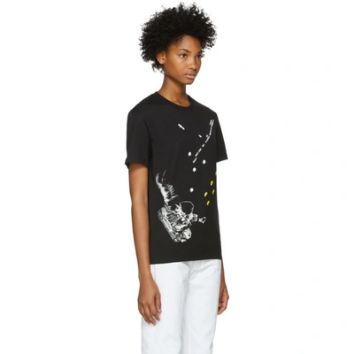 Shop Raf Simons Black Astronaut Slim Fit T-shirt In 00099 Black