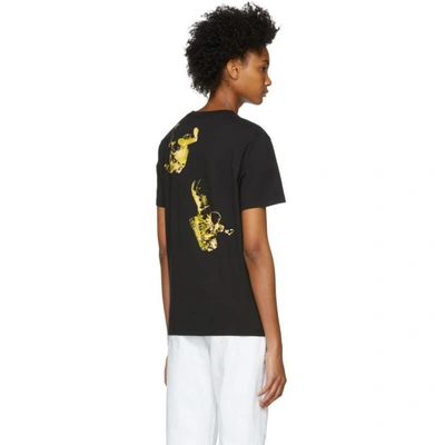 Shop Raf Simons Black Astronaut Slim Fit T-shirt In 00099 Black