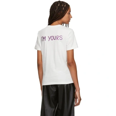 Shop Alexa Chung Alexachung Ivory Love Me Glitter T-shirt