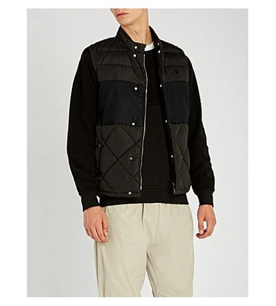 Shop Moncler Quilted Down-filled Shell Gilet In Black