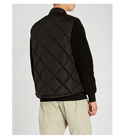 Shop Moncler Quilted Down-filled Shell Gilet In Black