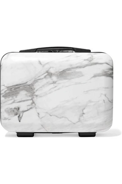 Shop Calpak Astyll Marbled Hardshell Vanity Suitcase In White