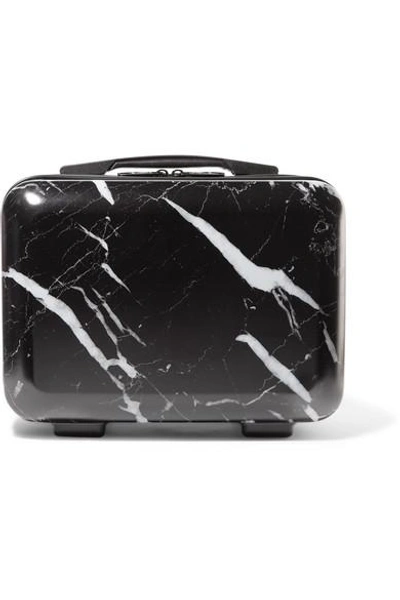 Shop Calpak Astyll Marbled Hardshell Vanity Suitcase In Black