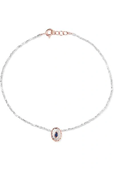 Shop Pascale Monvoisin Montauk 9-karat Rose Gold Multi-stone Anklet