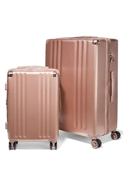 Shop Calpak Ambeur Hardshell Suitcase Set In Pink