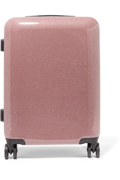 Shop Calpak Medora Carry-on Glittered Hardshell Suitcase In Bronze