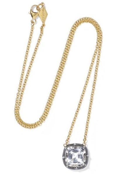 Shop Fred Leighton Collection 18-karat Gold, Sterling Silver And Topaz Necklace