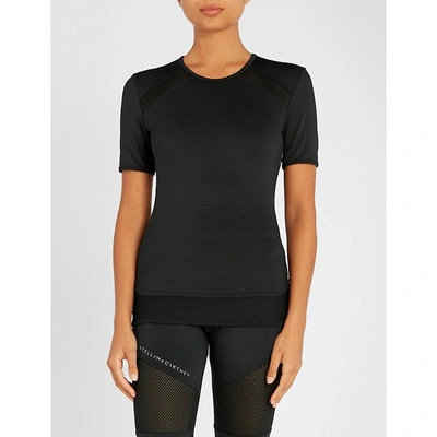 Shop Adidas By Stella Mccartney Performance Essentials Jersey T-shirt In Black