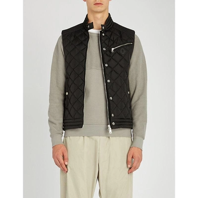 Shop Moncler Quilted Down-filled Shell Gilet In Black