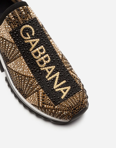 Dolce & Gabbana Sorrento Sneakers With Rhinestones In Multicolor | ModeSens