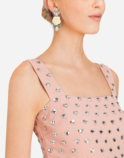 Shop Dolce & Gabbana Cady Dress In Pink