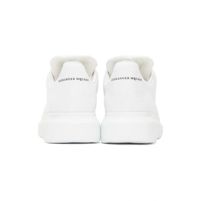 Shop Alexander Mcqueen White Knit Oversized Sneakers In 9000 White