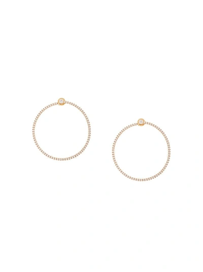 Shop Anita Ko Pavé Diamonds Hoop Earrings - Metallic