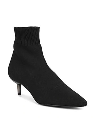 Shop Donald Pliner Women's Betti Pointed Toe Kitten Heel Sock Booties In Black