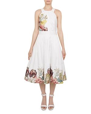 ted baker white midi dress