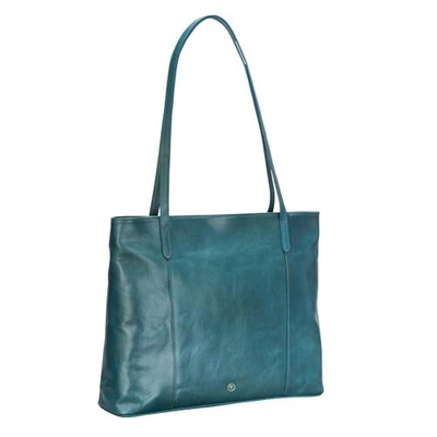 Shop Maxwell Scott Bags Stylish Petrol Leather Women S Tote Handbag