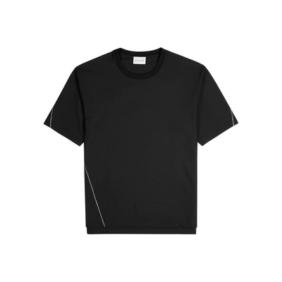 Shop Solid Homme Black Wool-blend T-shirt