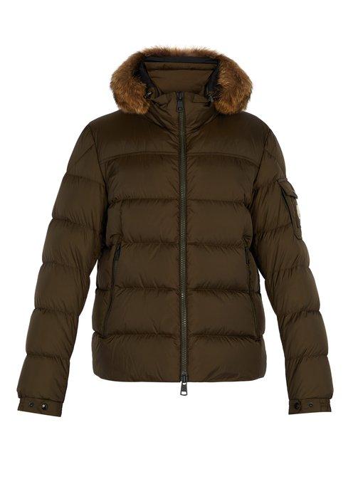 moncler marque fur trim jacket
