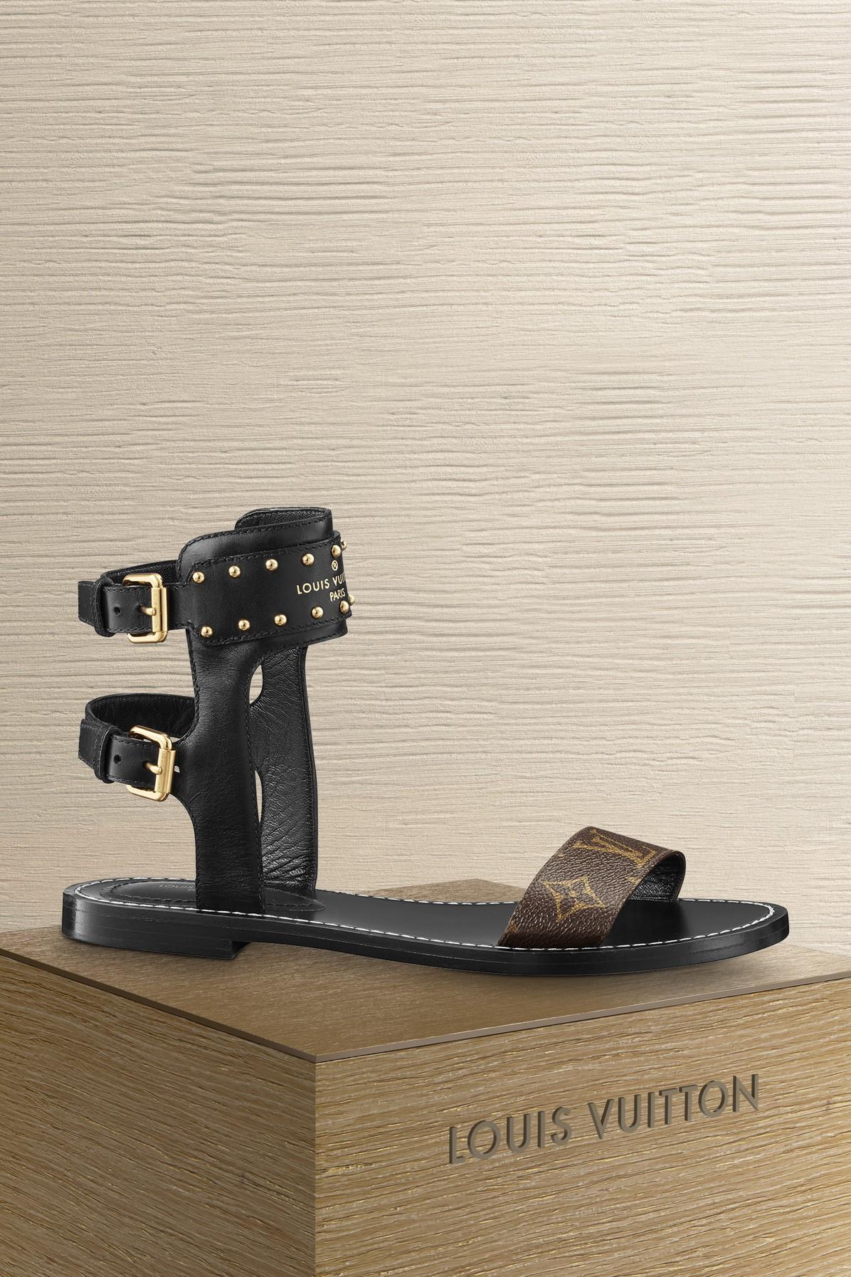 Louis Vuitton Nomad Sandal In Denim Noir | ModeSens