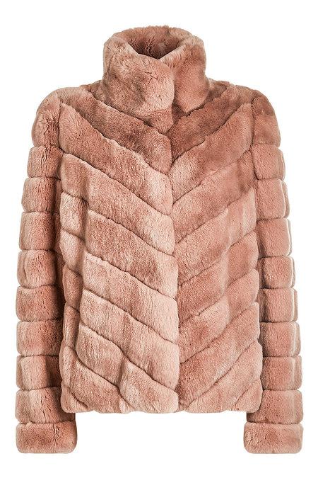 yves salomon rabbit fur jacket