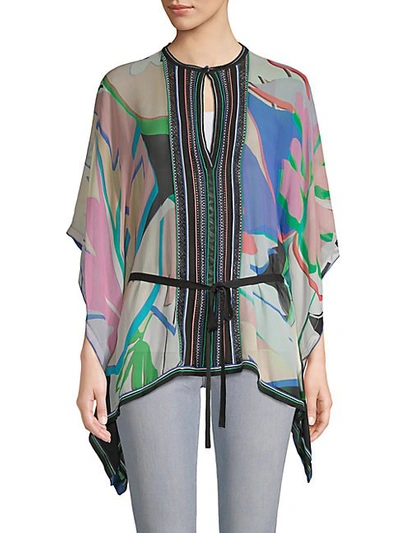 Shop Roberto Cavalli Multicolored Silk Blouse