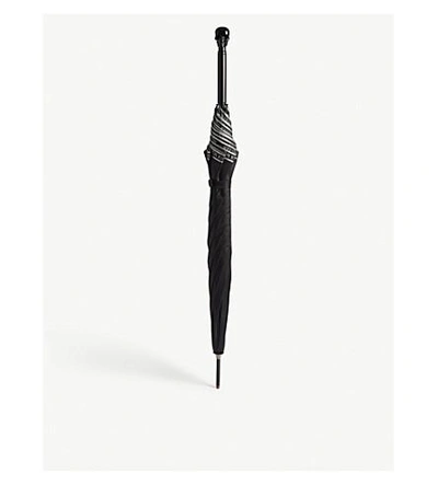 Shop Alexander Mcqueen Selvedge Skull Umbrella In Black Ivory