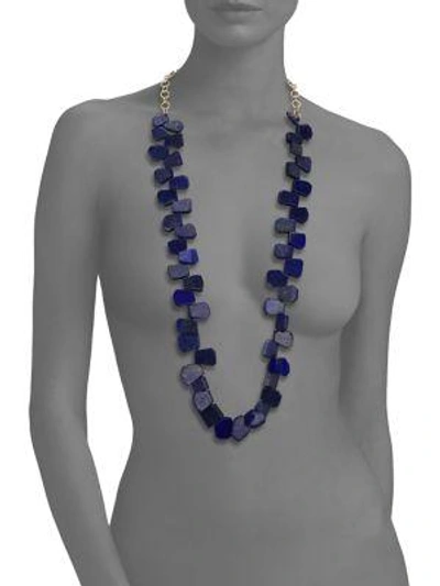 Shop Nest Lapis Cluster Long Necklace