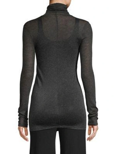 Shop Tse X Sfa Longline Turtleneck Sweater In Grey