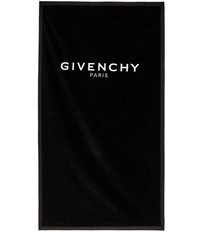 Shop Givenchy Black Logo Towel