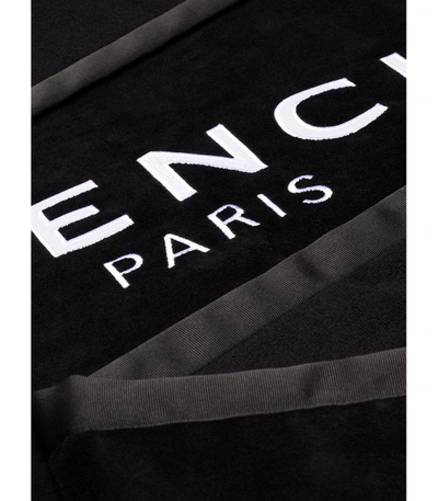 Shop Givenchy Black Logo Towel