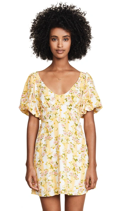 Shop For Love & Lemons Atlanta Mini Dress In Buttercreme