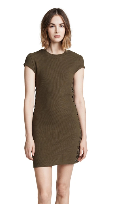 Shop Ronny Kobo Nilly Dress In Army Green