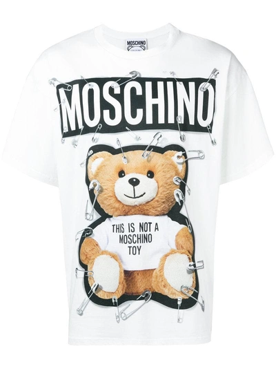 Shop Moschino Teddy Bear T In White