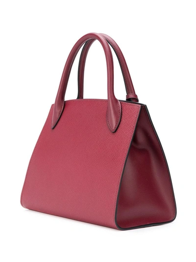 Shop Prada Monochrome Tote Bag In Red